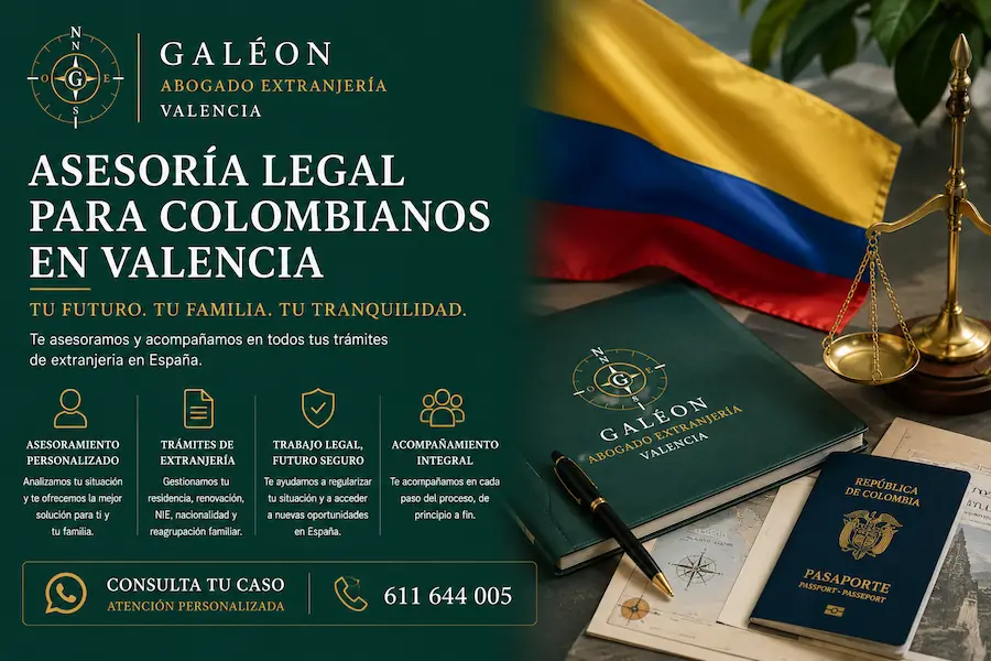 abogado extranjería para colombianos valencia