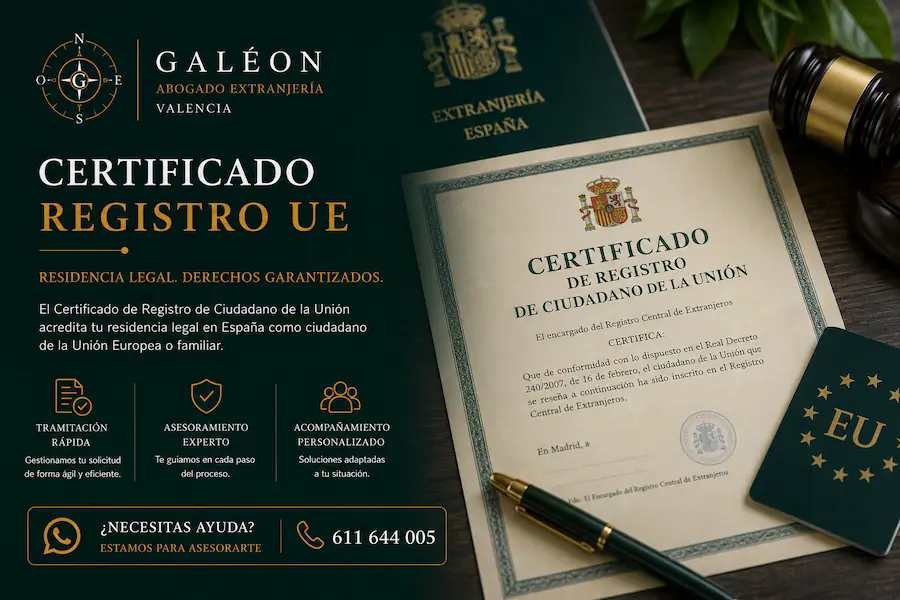 abogado extranjería certificado registro ciudadanos ue valencia